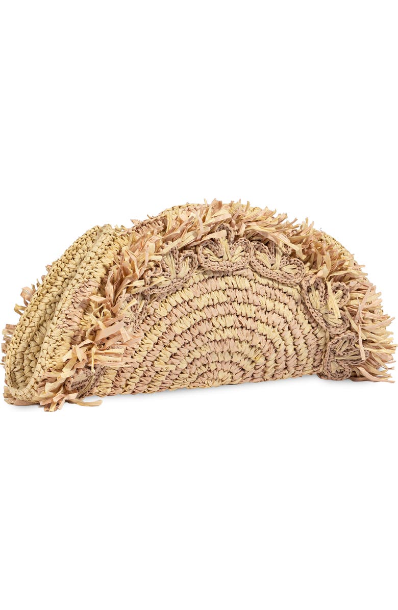 Sam Edelman Lily Straw Clutch, Alternate, color, Brown