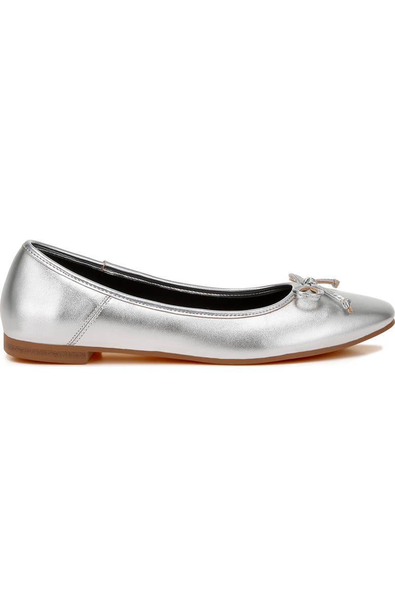 Rag & Co Ipara Ballet Flat, Alternate, color, Silver