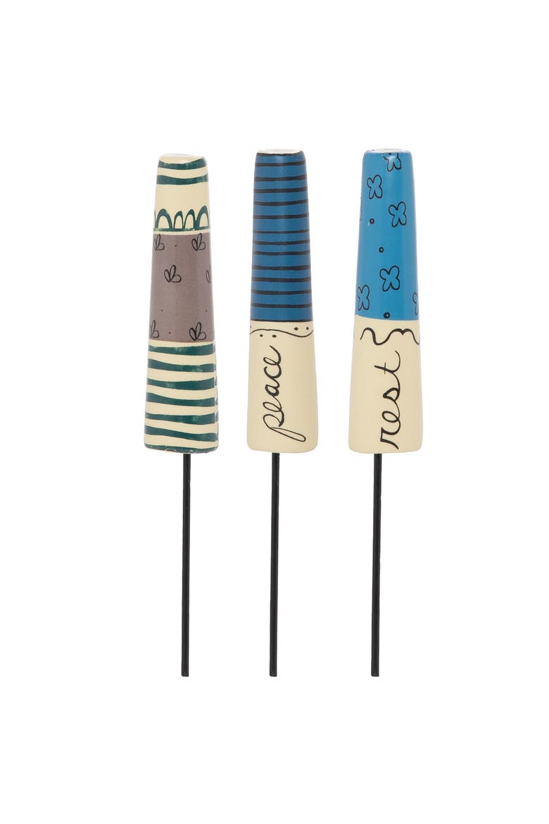 Ceramic Resin Easy Dragonfly Perch Set of 3 Spring Home Decorations for Summer Decorative Objects, Main, color, Blue