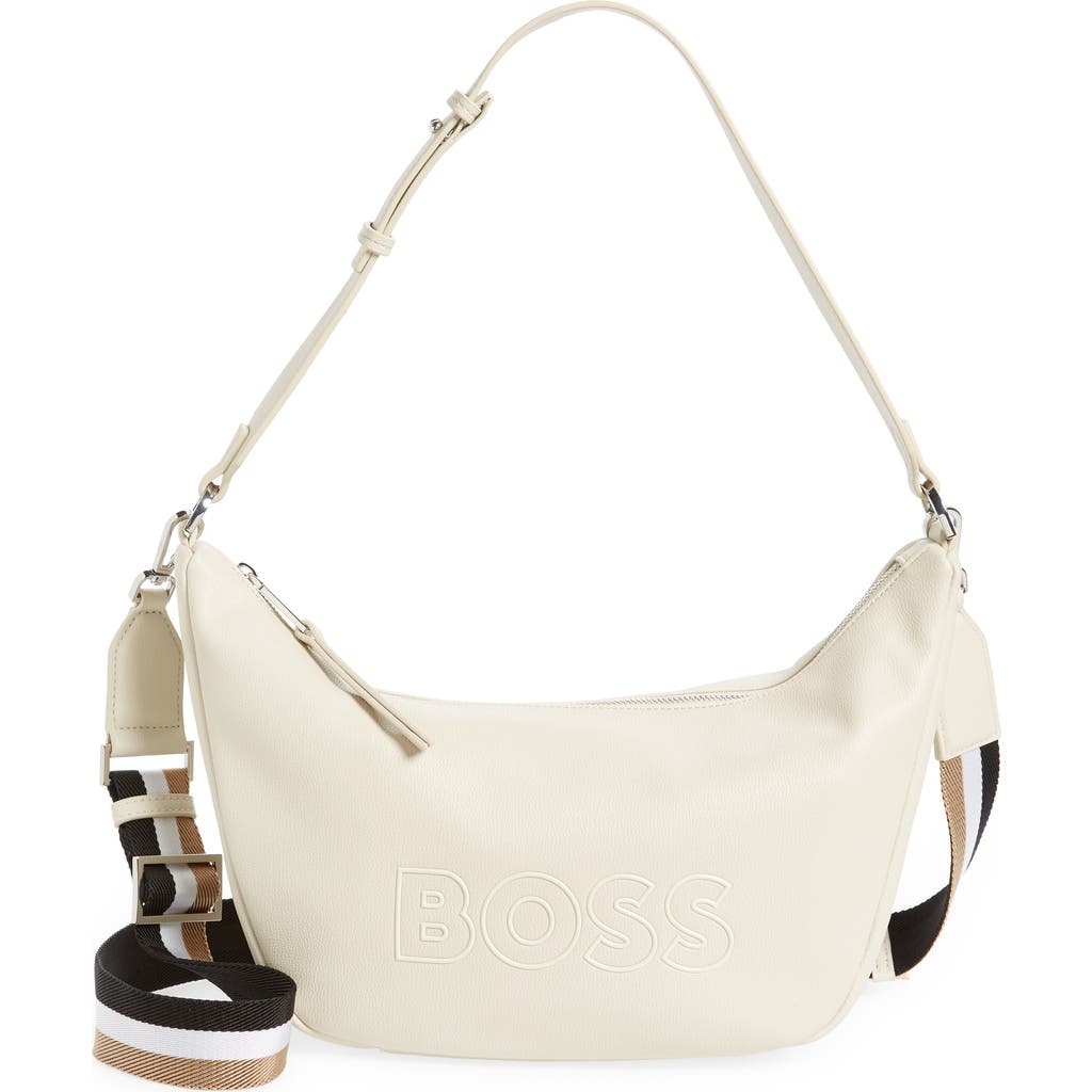 Hugo Boss Boss Large Addison Shoulder Bag In White