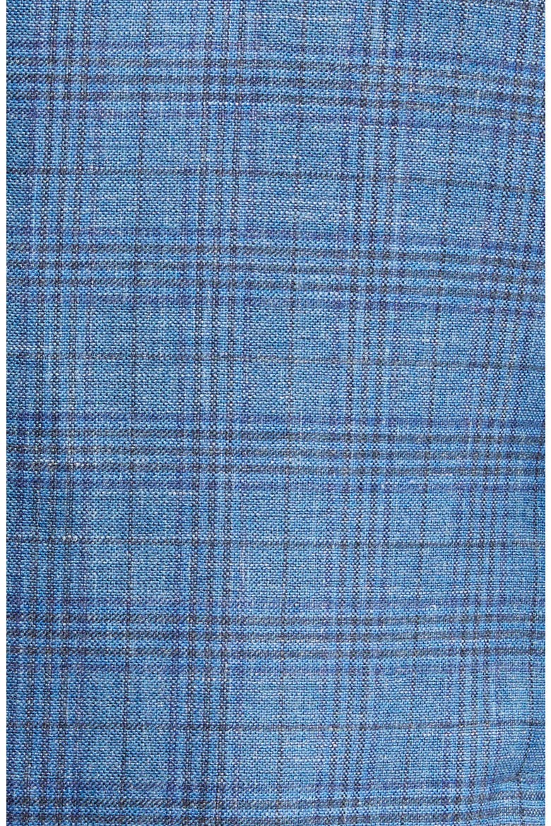 Midland Contemporary Fit Plaid Wool Blend Blazer, Alternate, color, MID BLUE