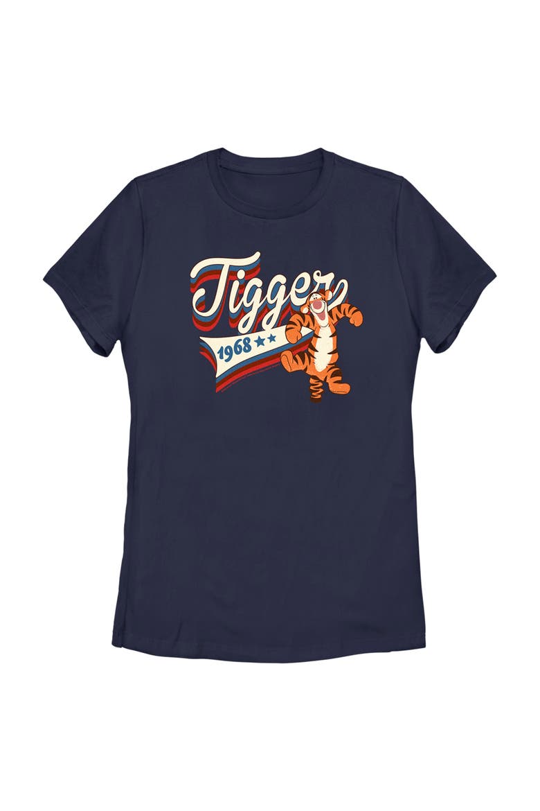 Women's Winnie the Pooh Red, White, and Blue Tigger  Graphic T-Shirt, Main, color, Navy Blue