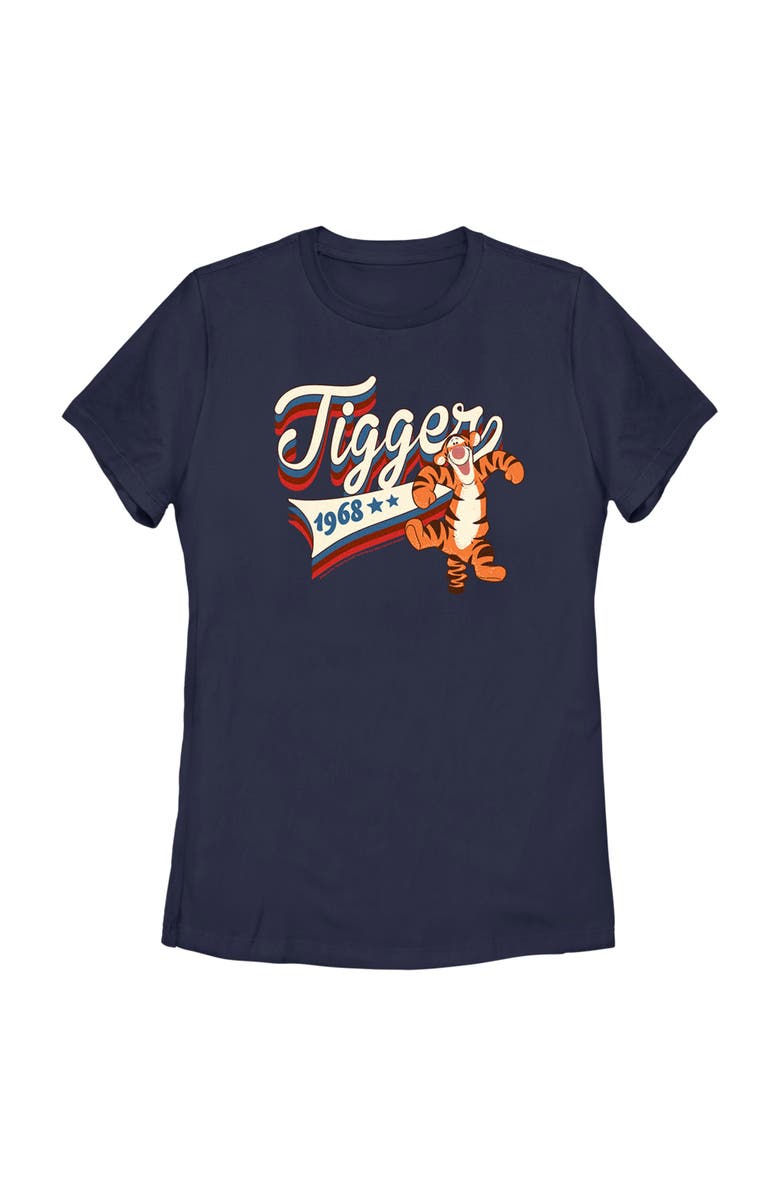 Winnie the Pooh Women's Winnie the Pooh Red, White, and Blue Tigger  Graphic T-Shirt, Main, color, Navy Blue