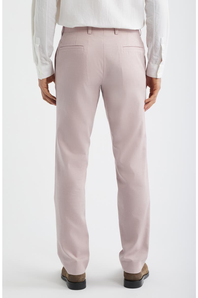 Piero Flat Front Stretch Cotton & Wool Pants, Alternate, color, SALMON