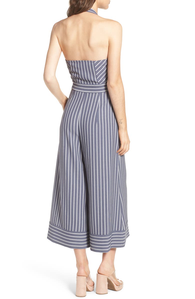 Leith Stripe Convertible Halter Jumpsuit, Alternate, color, 