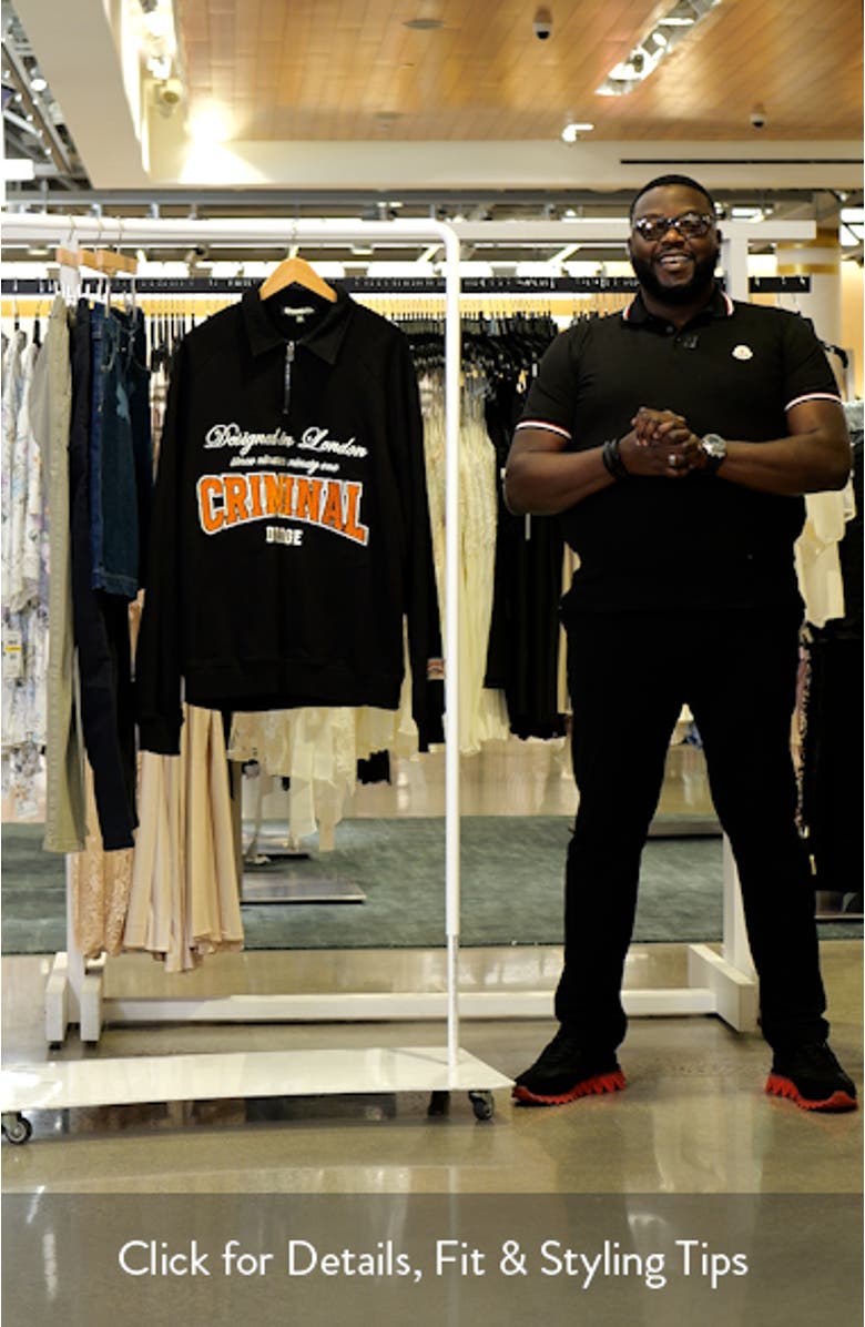 Two Lives Oversize Half Zip Polo Sweatshirt, sales video thumbnail