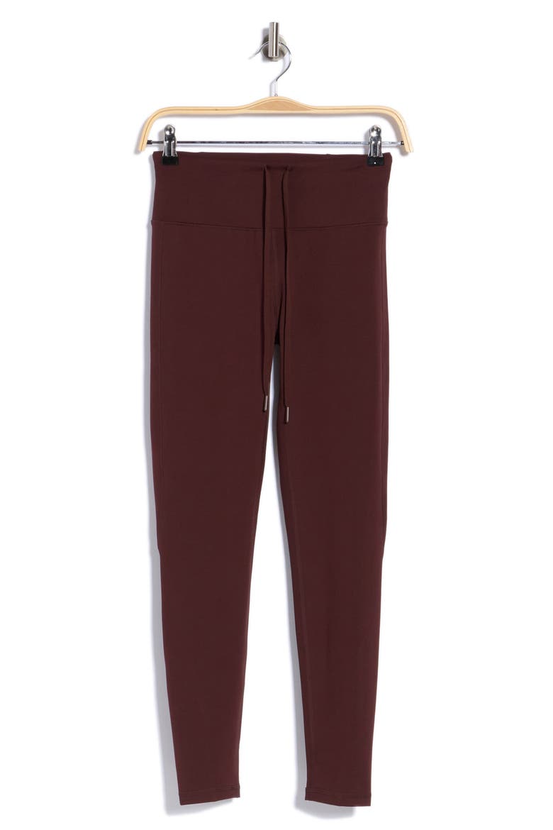 Fleece Ankle Leggings, Main, color, BROWN RISTRETTO
