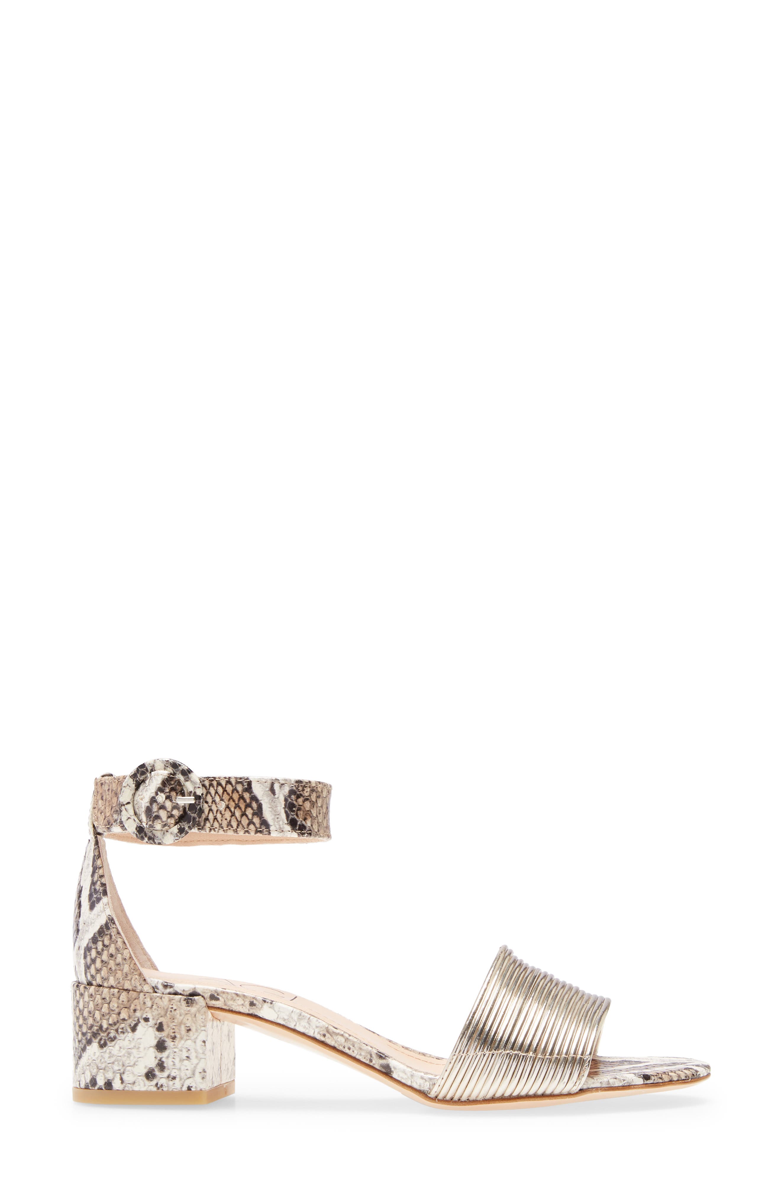 Ankle Strap Sandal, Alternate, color, NATURAL SNAKE/ METALLIC BANDS