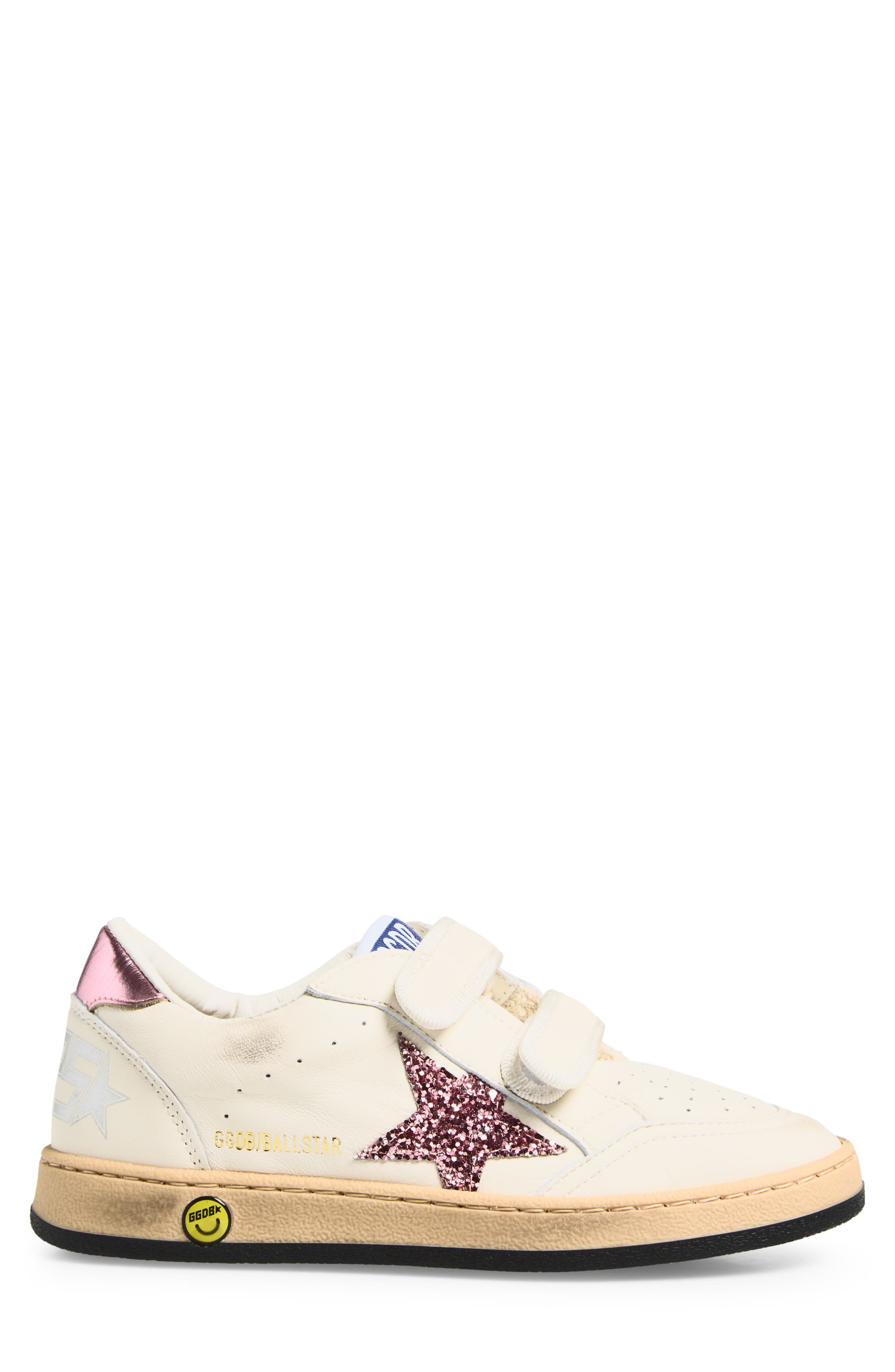 Golden Goose Kids' Ball Star Low Top Sneaker, Alternate, color, White/ Bubblegum/ Lilac