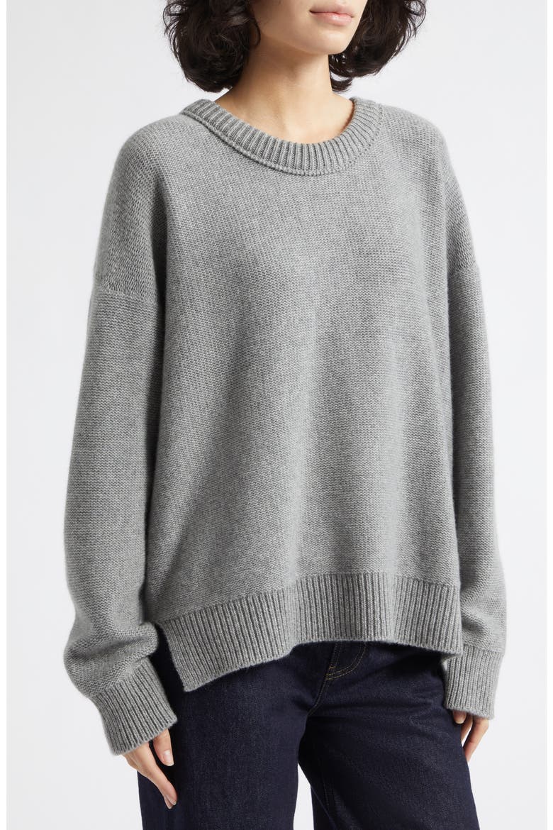 Maggie Cashmere Crewneck Sweater, Alternate, color, STORM GREY
