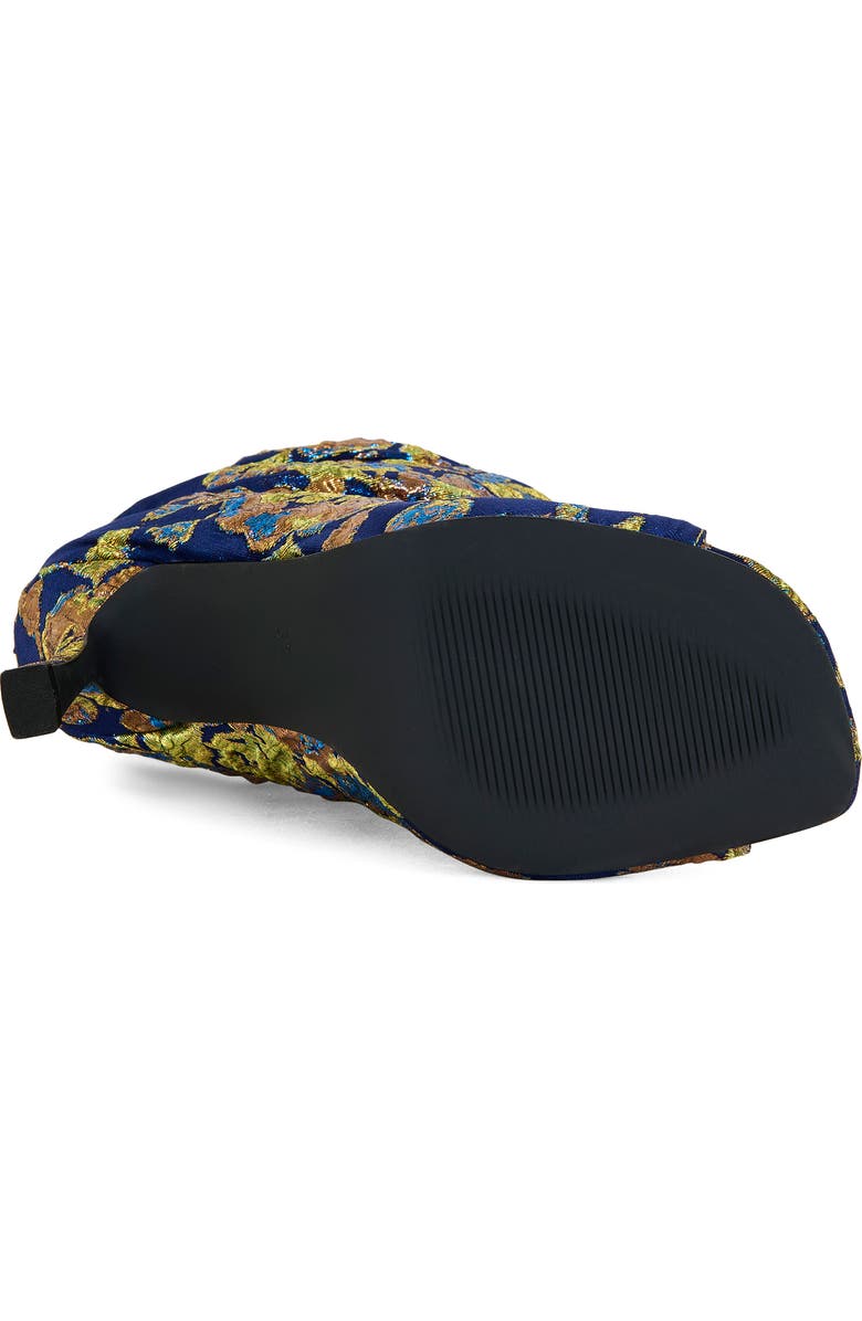 AZALEA WANG Rozsi Open Toe Slouch Bootie, Alternate, color, Blue Multi