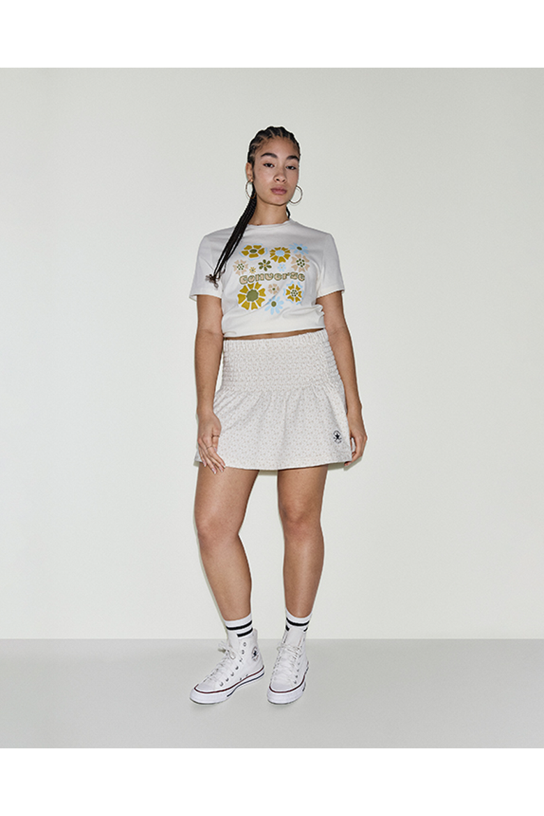 Women's Chuck Floral Skirt, Alternate, color, CONVERSE EGRET