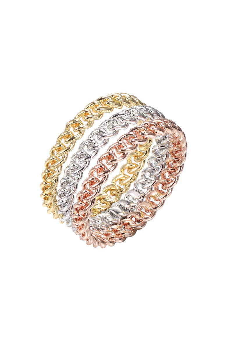 Triple Cuban Trio Color Ring Set, Main, color, Multi-Color
