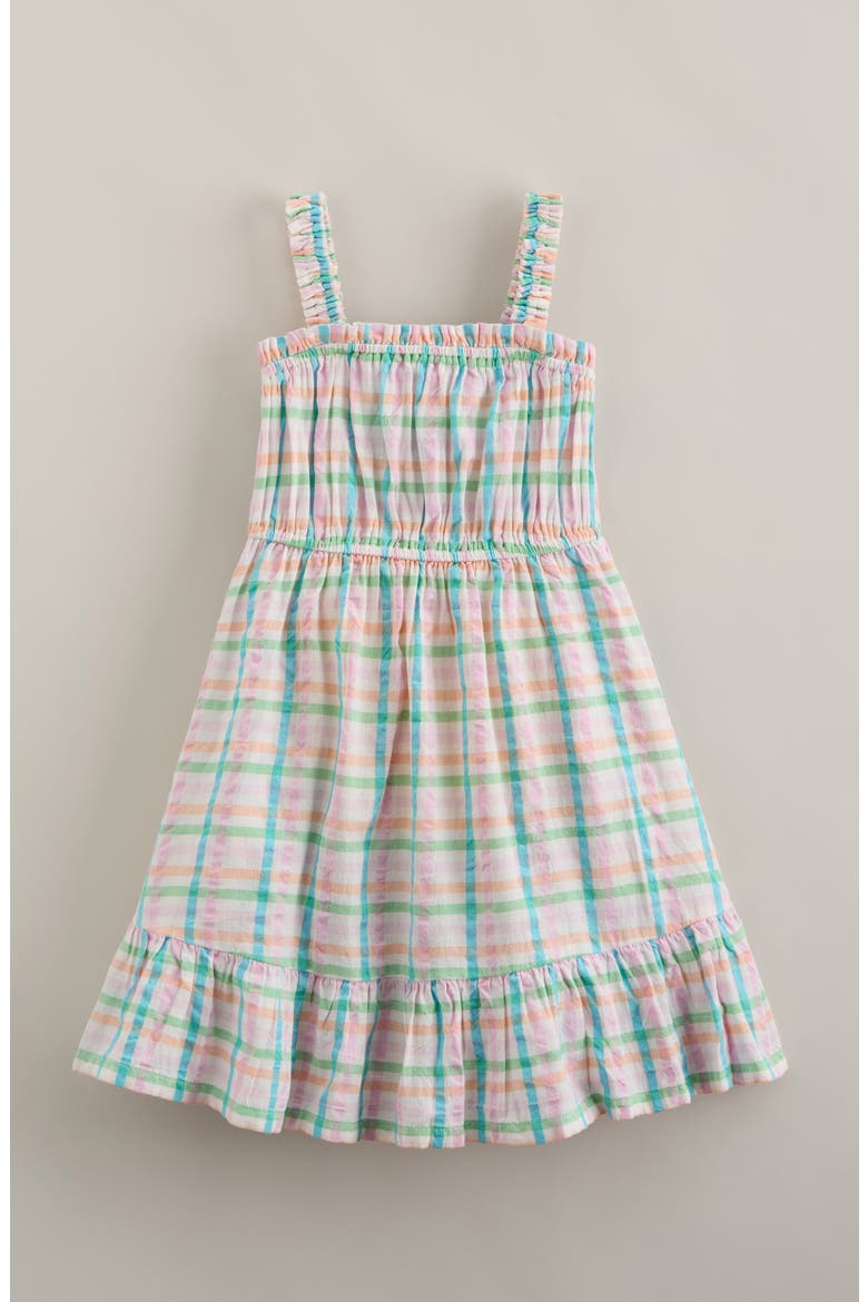 Kids' Ruffle Seersucker Sundress, Main, color, PINK ROSEFINCH PICNIC CHECK