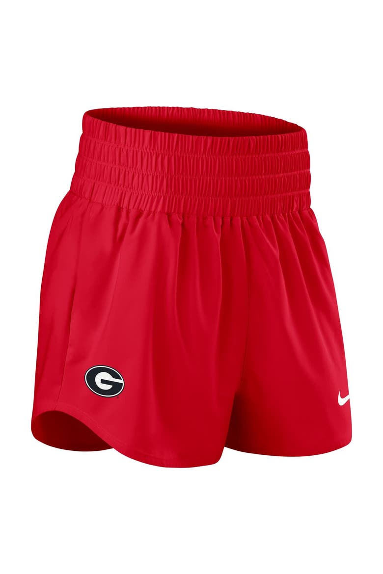 Women's Nike Red Georgia Bulldogs Performance One Dri-FIT High-Rise Shorts, Alternate, color, Red