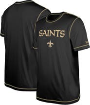 New Era Men's New Era  Black New Orleans Saints Third Down Puff Print T-Shirt
