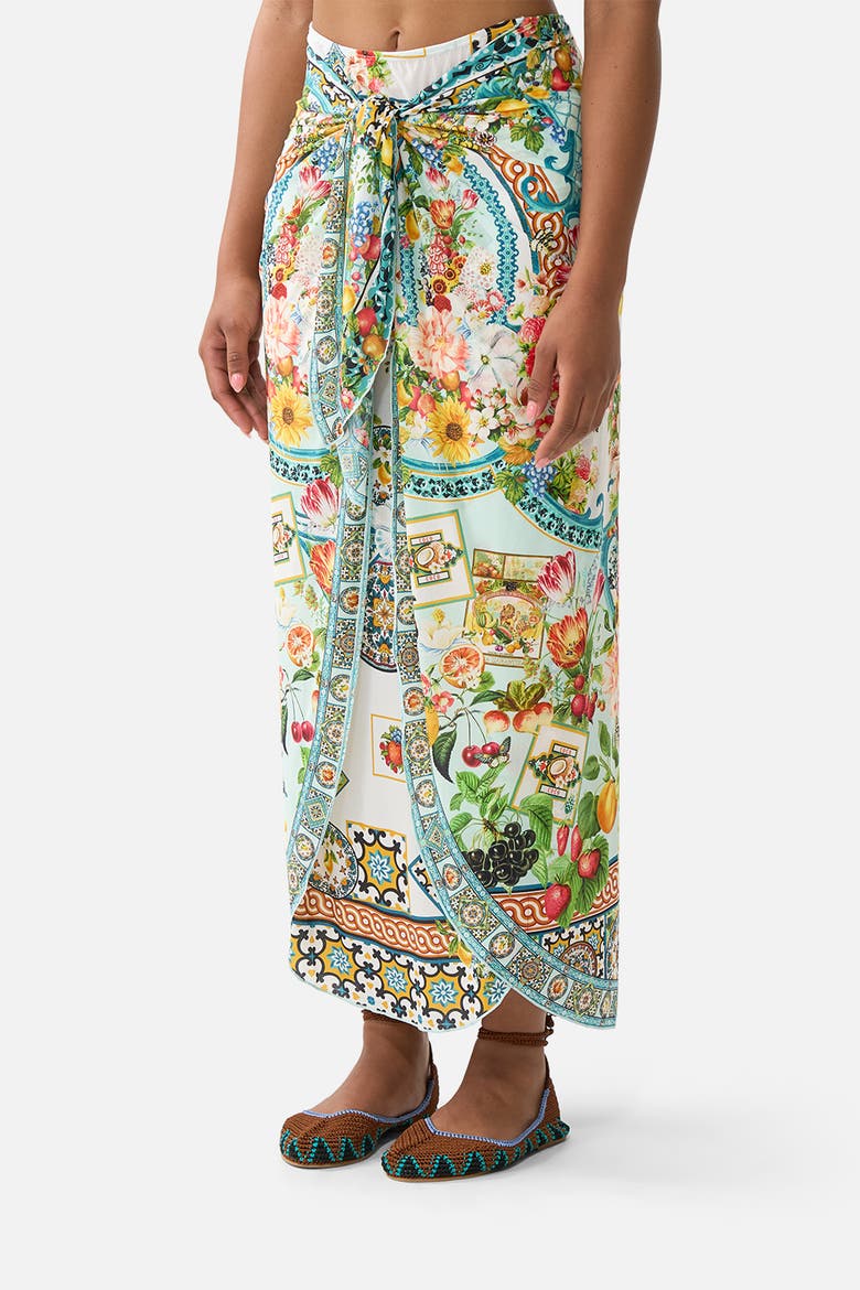 Layered Long Sarong W Tie Front, Alternate, color, Magic Of The Mercado