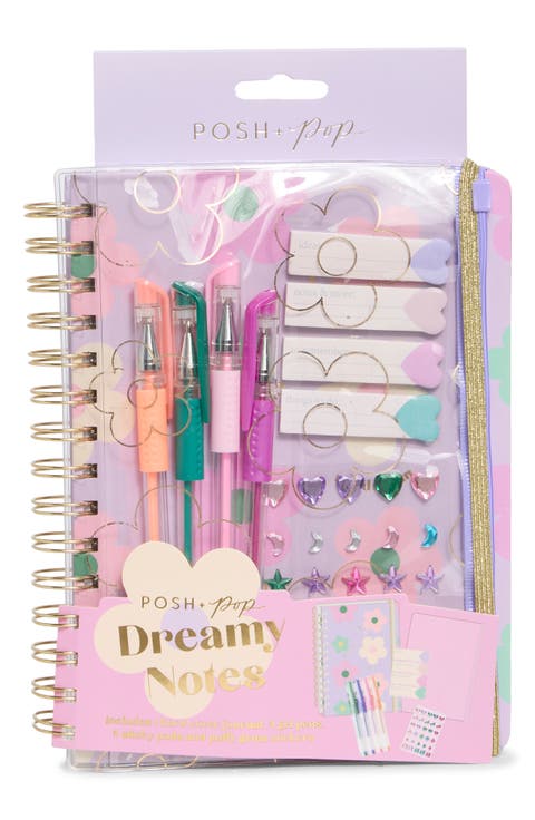 Dreamy Notes Notebook, Sticker & Gel Pens Set