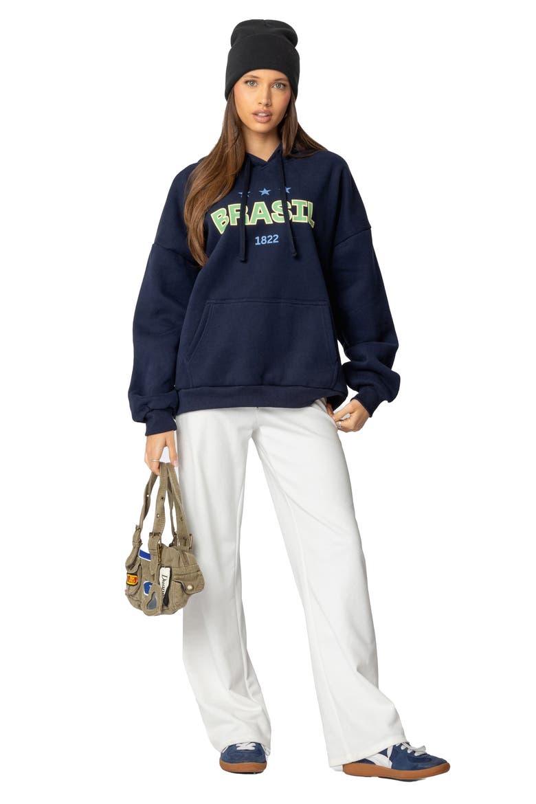 Brasil Oversize Hoodie, Alternate, color, NAVY