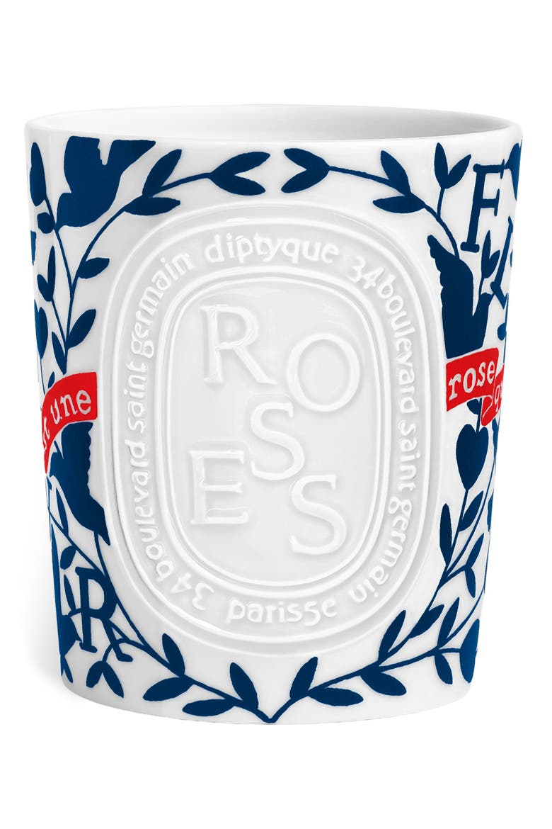Roses Large Scented Candle, Alternate, color, NO COLOR