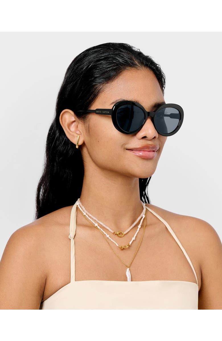Katie Loxton Rhodes Sunglasses in Black, Alternate, color, Black