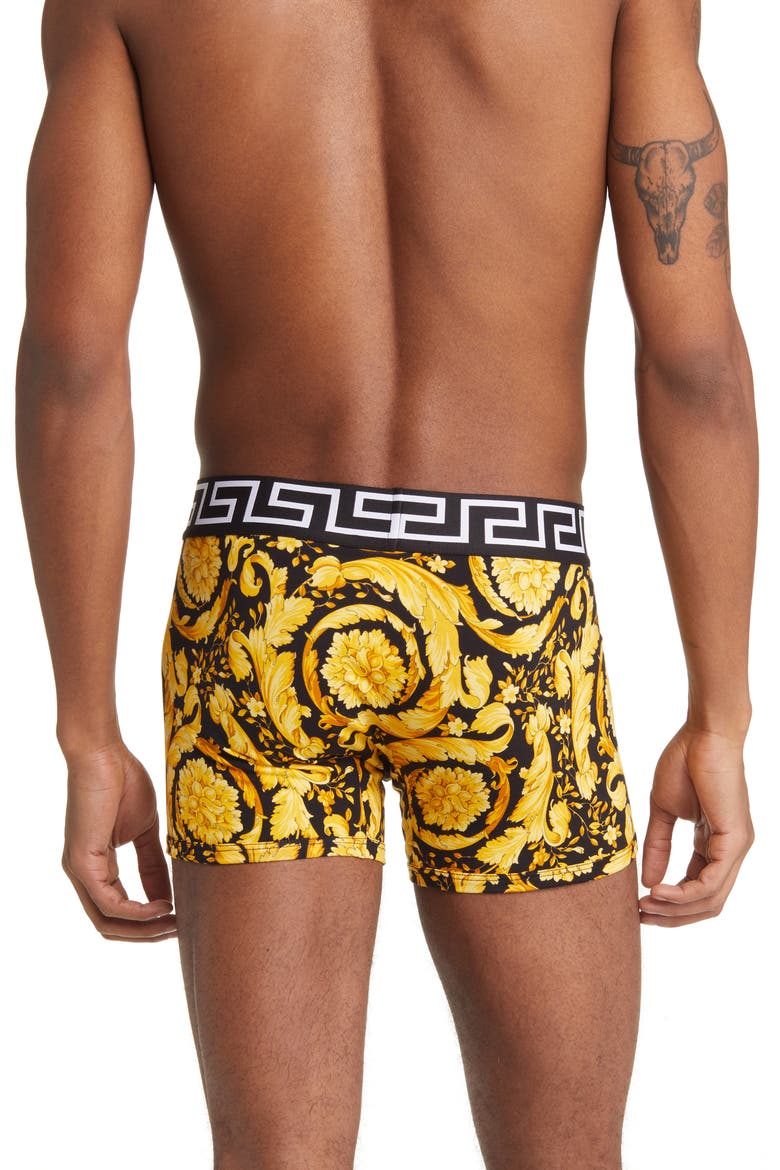 Barocco Boxer Briefs, Alternate, color, BLACK/ GOLD