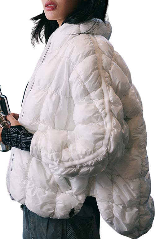 FREE PEOPLE FREE PEOPLE FP MOVEMENT PIPPA SCRUNCHY GLOSSY WATER RESISTANT PUFFER JACKET