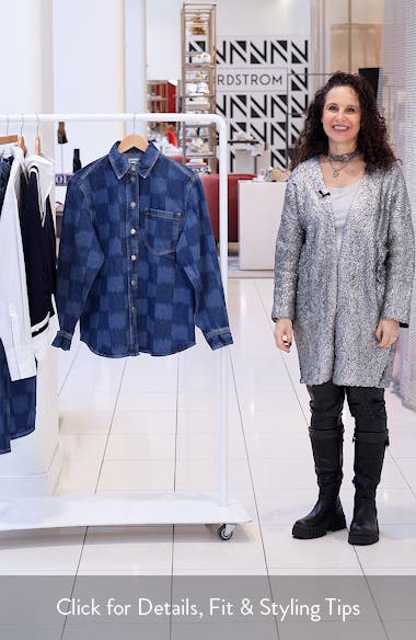 Marimekko Maridenim Vaihe Jäkälä Denim Button-Up Shirt Nordstromrack