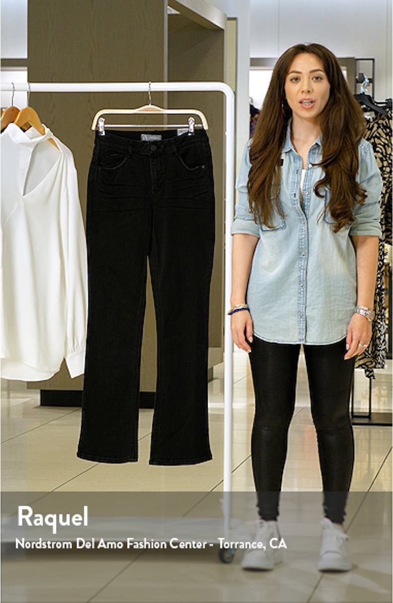 'Ab'Solution High Waist Itty Bitty Bootcut Jeans, sales video thumbnail