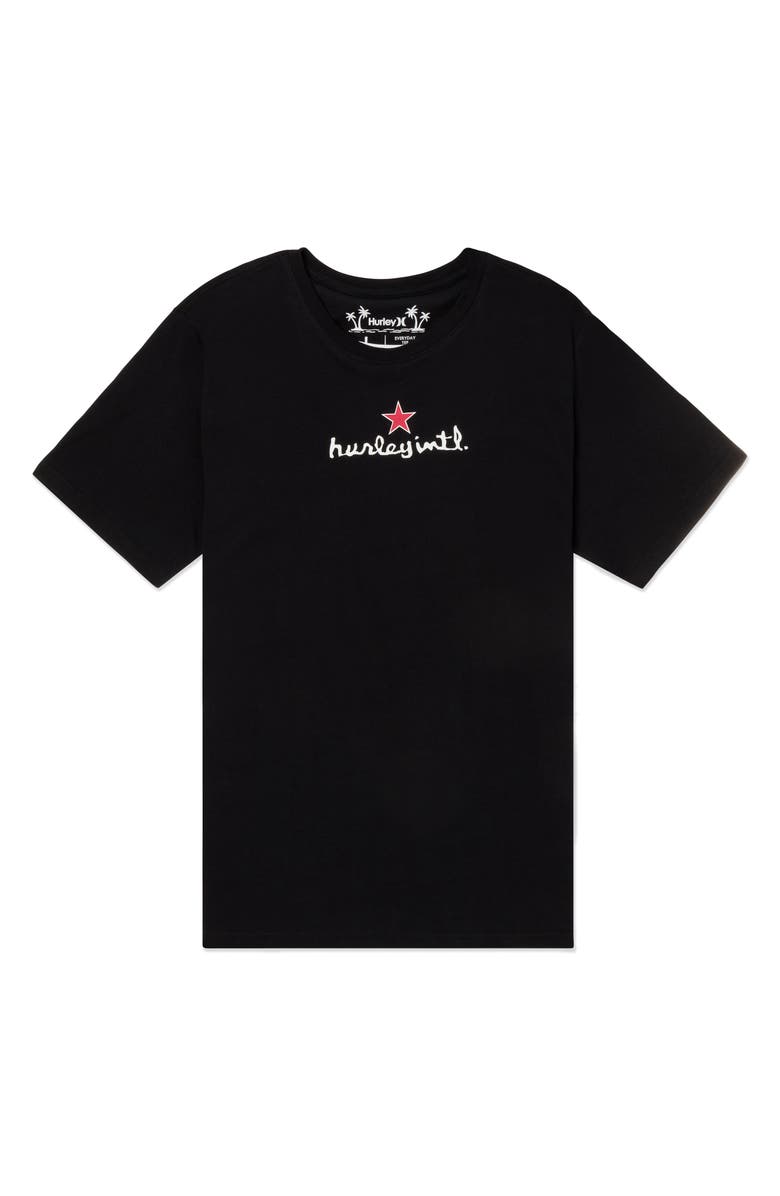 Hurley 25th S1 Short Sleeve Graphic Print T-Shirt, Main, color, Black