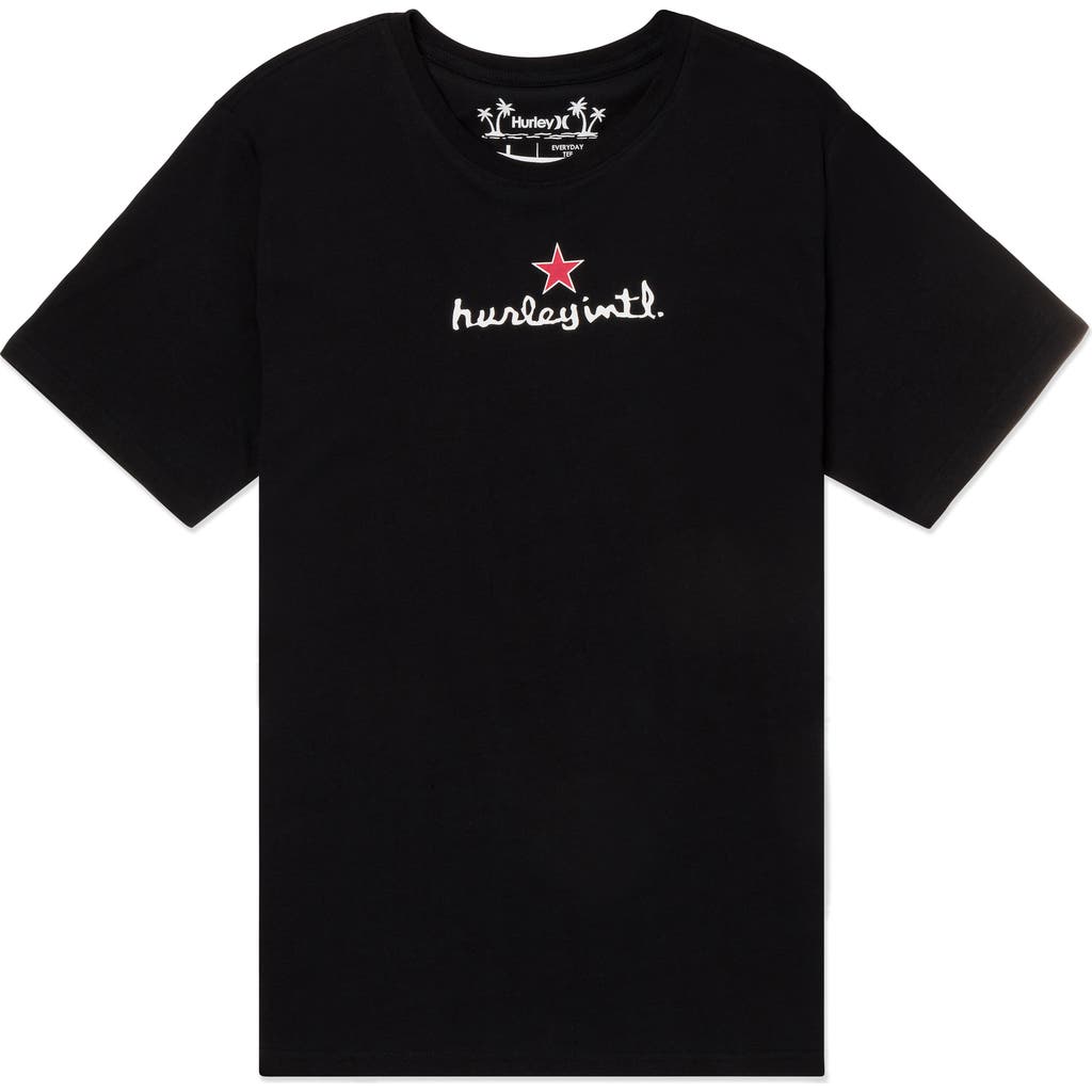 Hurley 25th S1 Short Sleeve Graphic Print T-shirt In Black