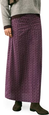 MANGO TEEN Allover Print Maxi Skirt