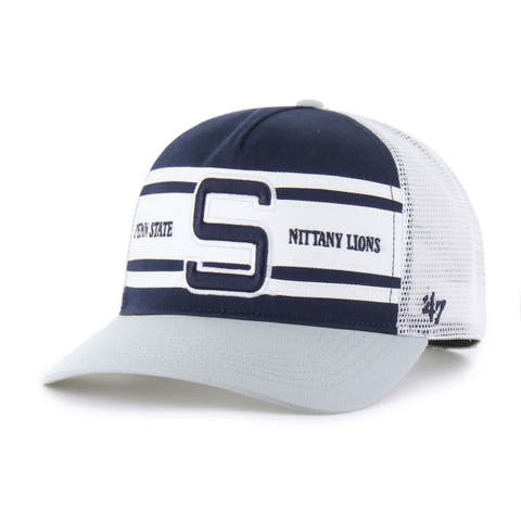 Youth '47 Navy/Gray Penn State Nittany Lions Super Stripe Hitch Adjustable Trucker Hat