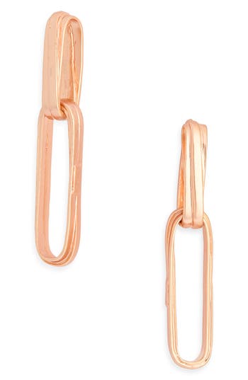 Karine Sultan Simple Double Link Drop Earrings In Gold