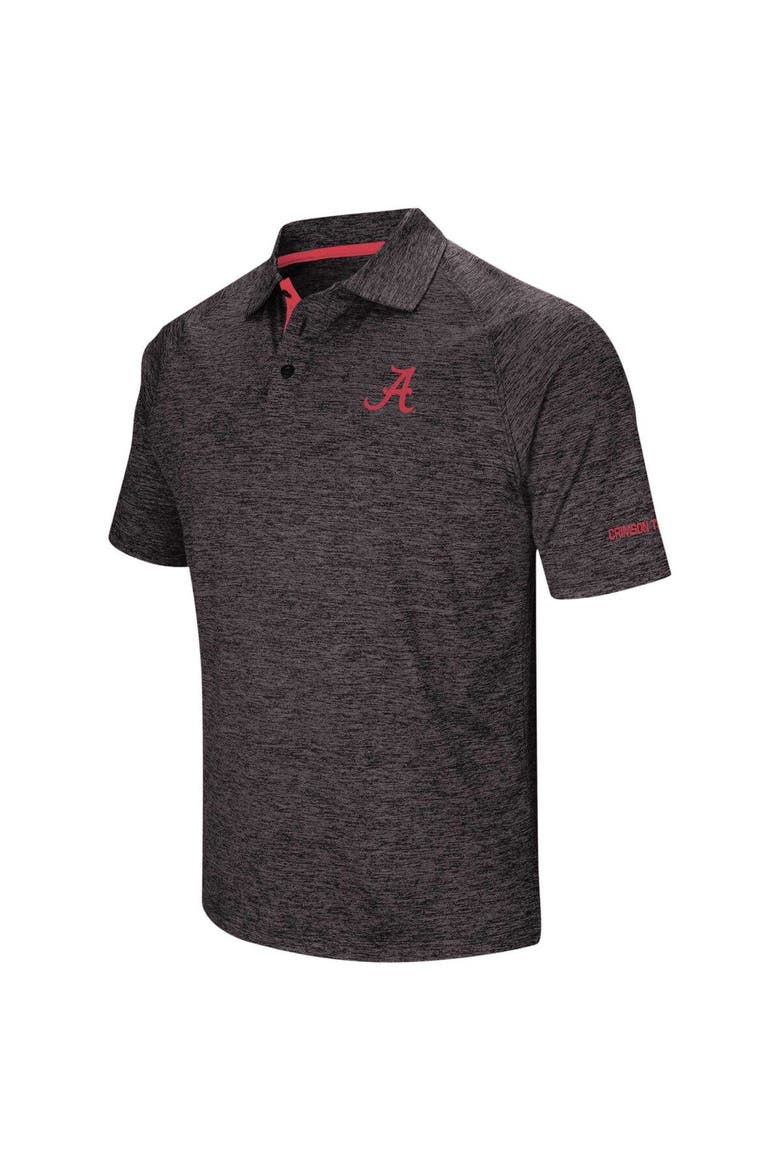Men's Colosseum Black Alabama Crimson Tide Big & Tall Down Swing Polo, Alternate, color, Black