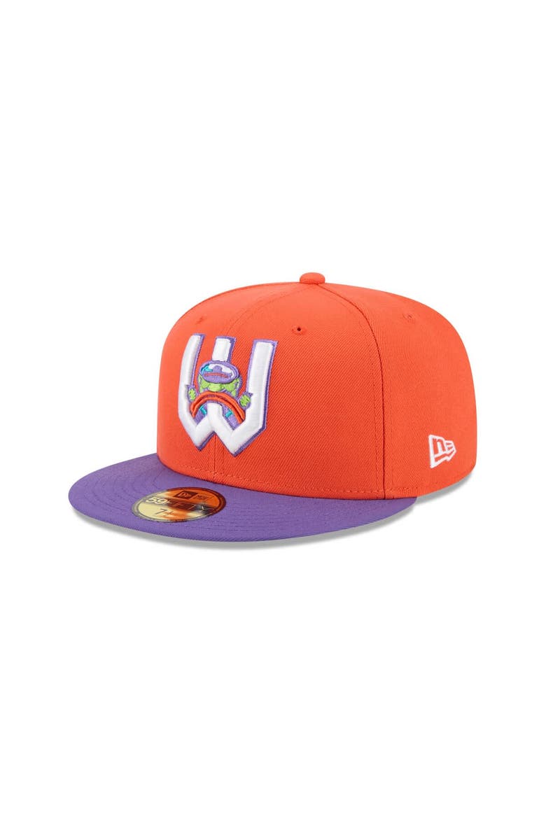 Men's New Era  Orange Wichita Wind Surge Theme Nights 59FIFTY Fitted Hat, Alternate, color, Orange