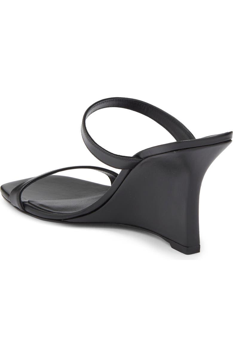 Stuart Weitzman Vinnie Wedge Slide 85 Sandal, Alternate, color, Black Smooth Calf