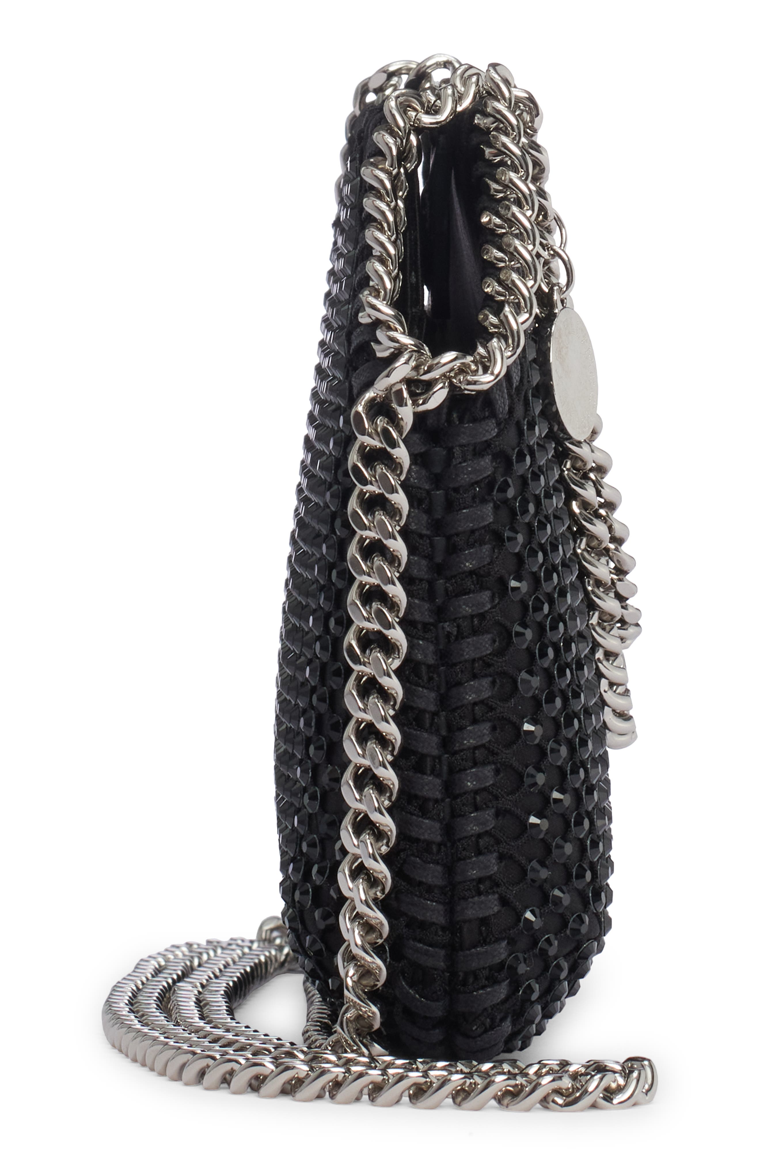Stella McCartney Falabella Mini Crystal Shoulder Bag, Alternate, color, 