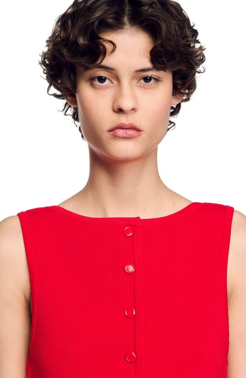 Sandro Sleeveless Sweater In Red