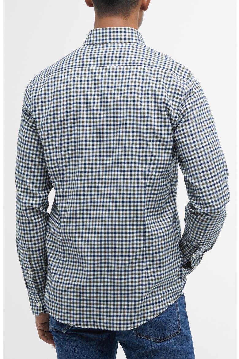 Finkle Gingham Long Sleeve Button Down Shirt, Alternate, color, OLIVE