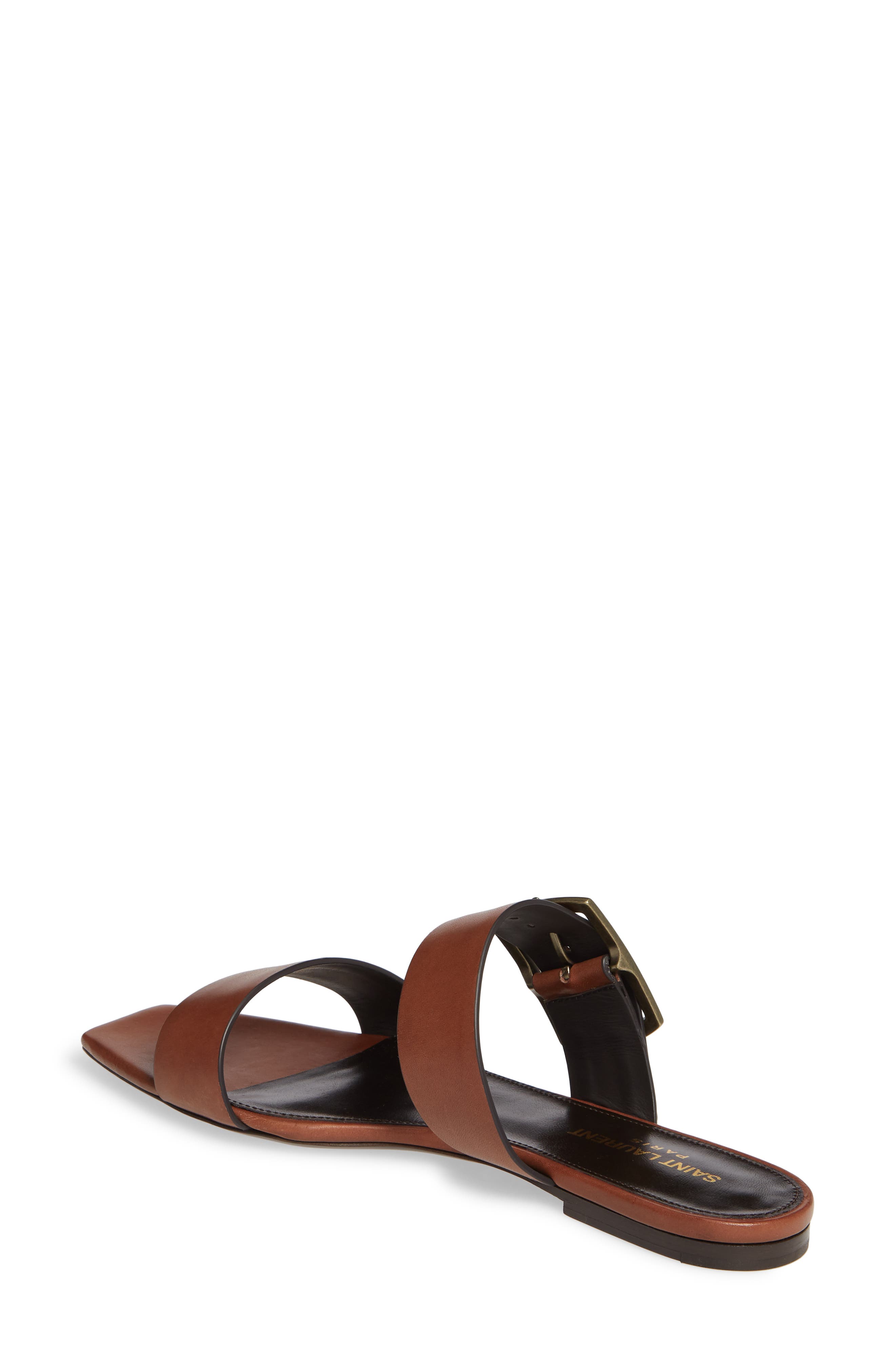 Saint Laurent Oak Nu Pieds Sandal, Alternate, color, 