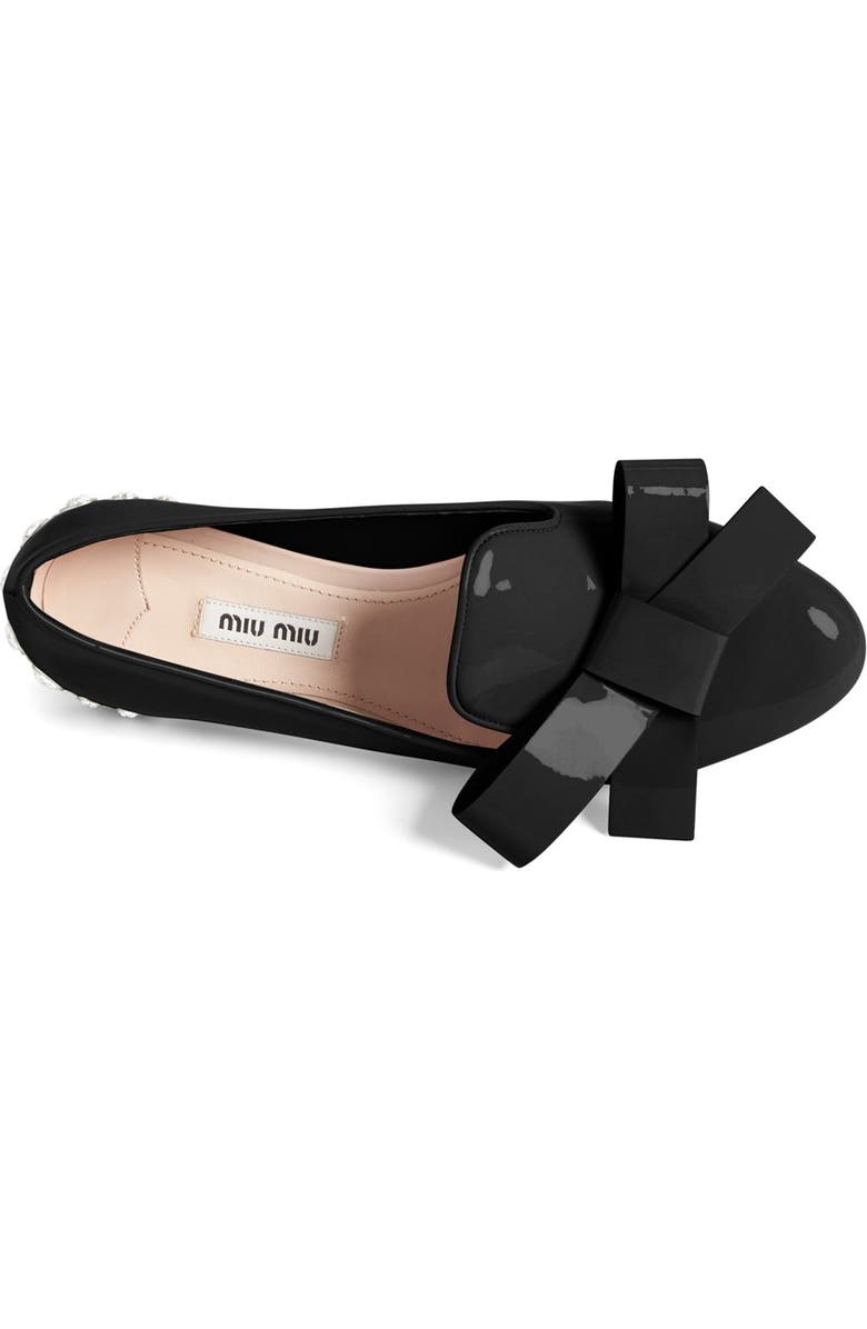 Miu Miu Jewel Heel Smoking Slipper, Alternate, color,