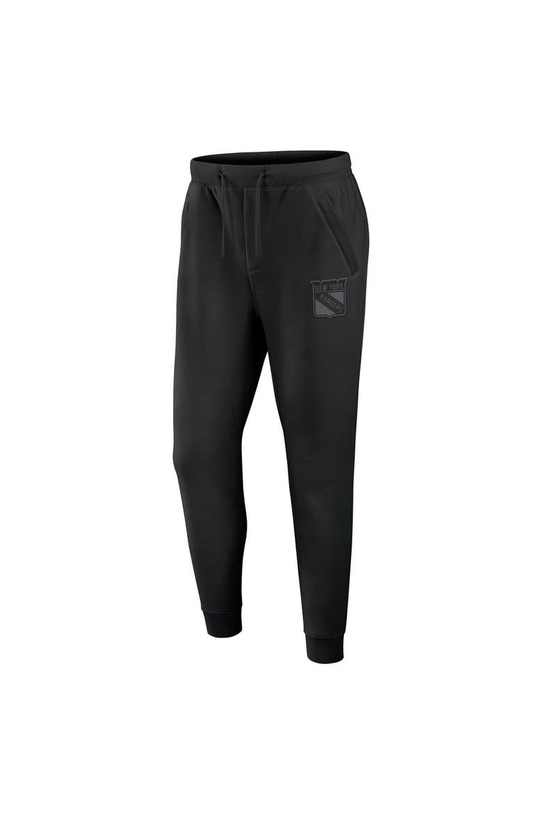 Men's Fanatics  Black New York Rangers Authentic Pro Road Fleece Sweatpants, Alternate, color, Black