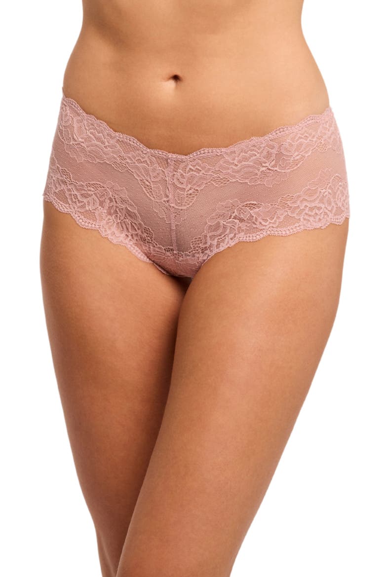 Lace Cheeky Hipster Briefs, Main, color, BALLET PINK