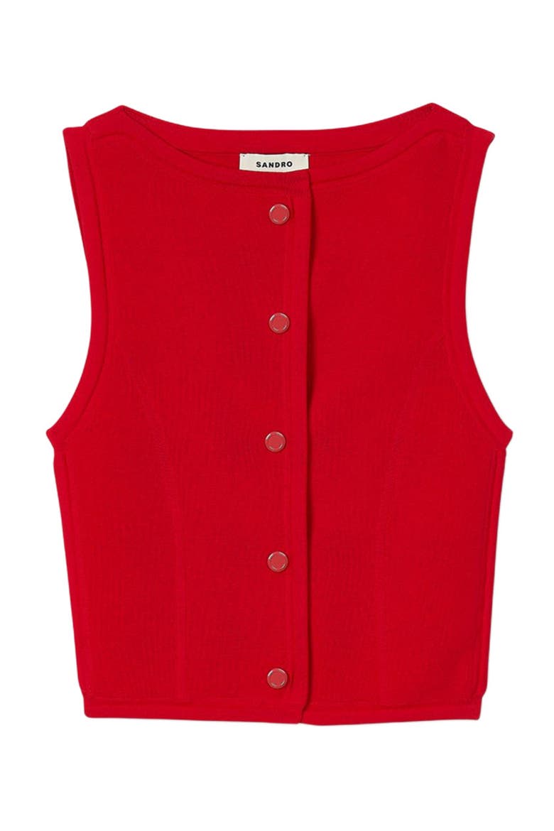 Sleeveless sweater, Alternate, color, Red