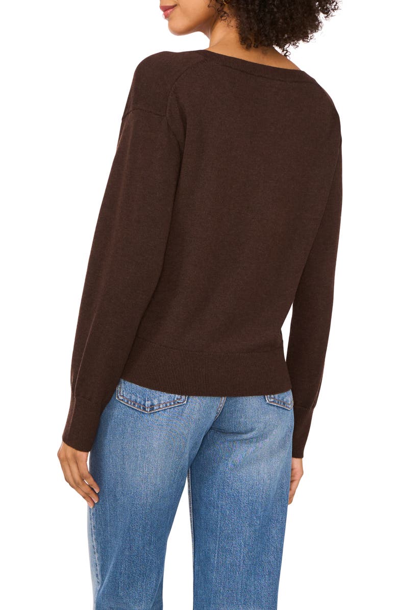Vince Camuto Long Sleeve V-Neck Sweater, Alternate, color,
