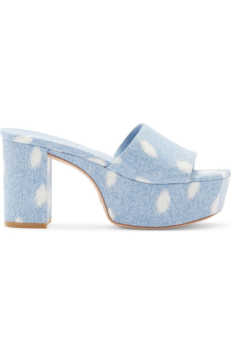 Stuart Weitzman Square High Platform Sandal, Alternate, color, Light