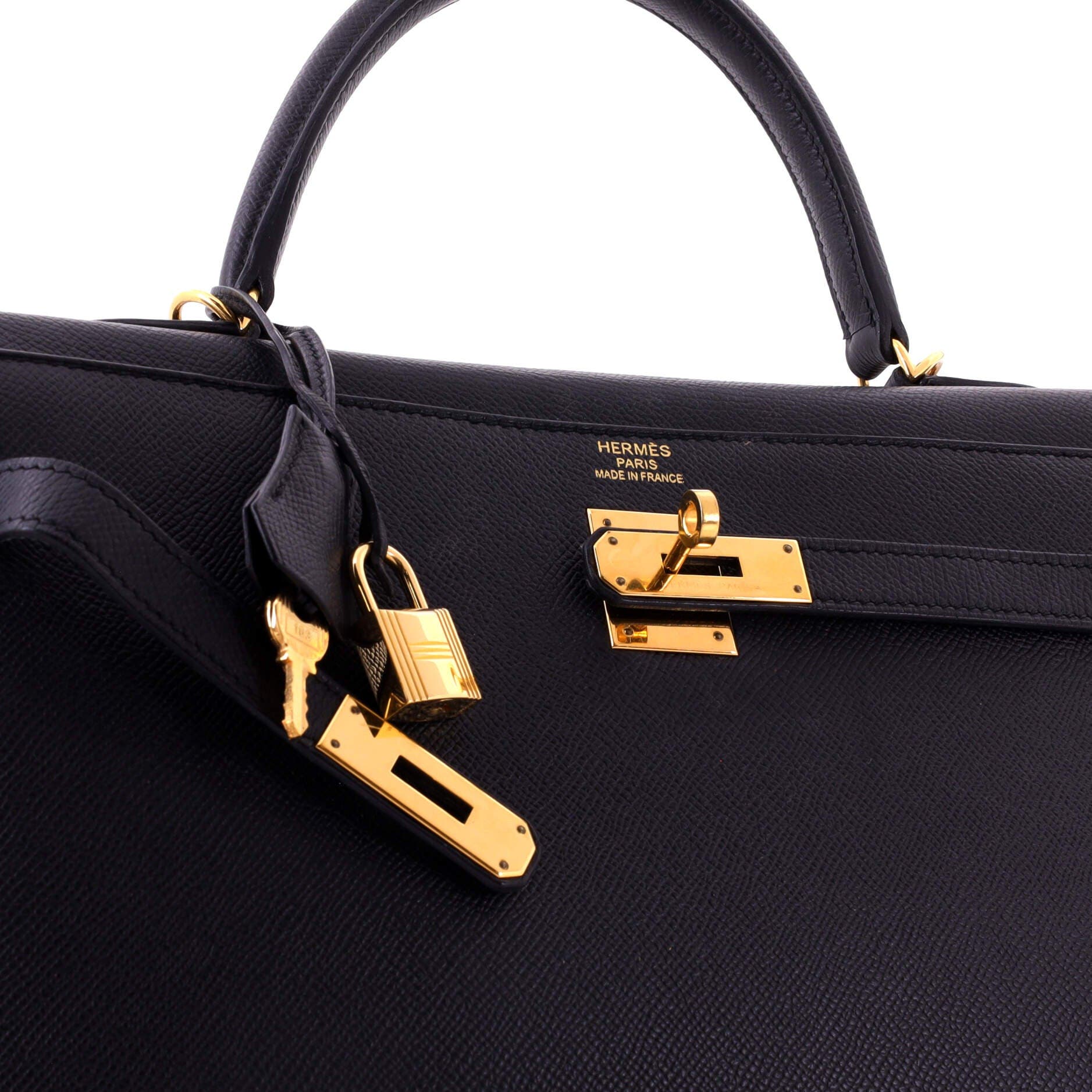 Kelly Handbag Black Epsom with Gold Hardware 35, Alternate, color, Black