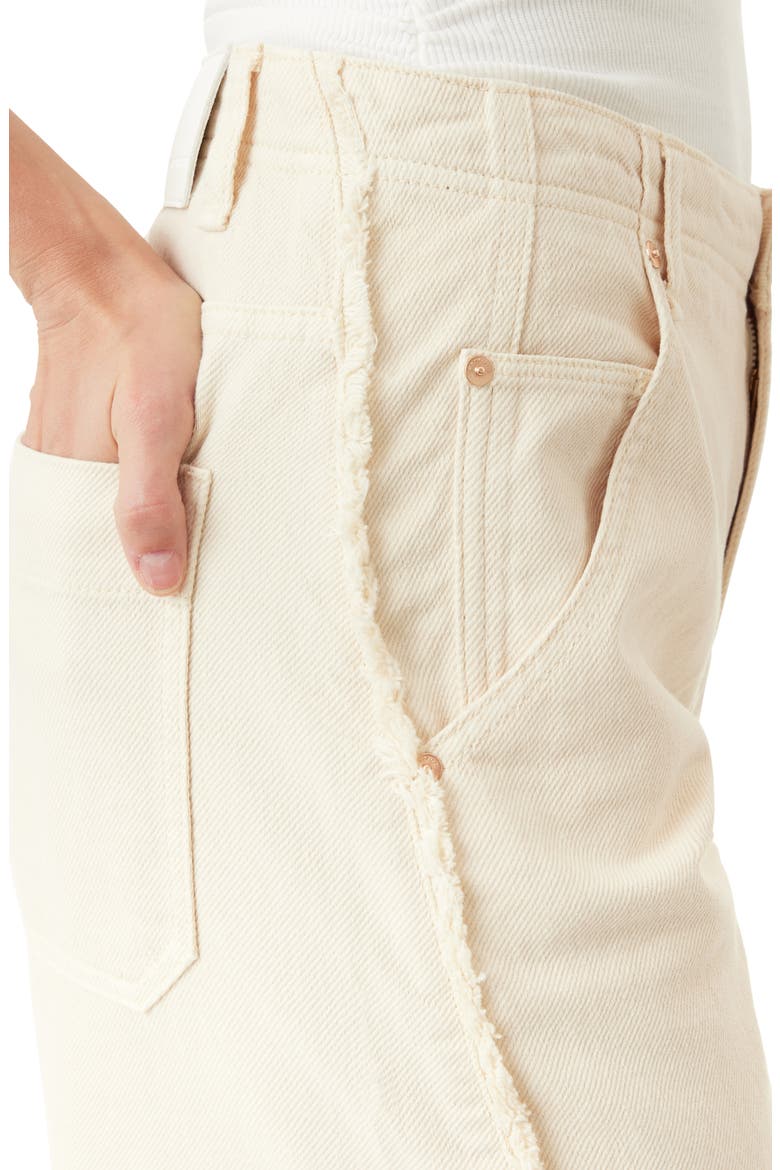 Aiden Frayed Relaxed Barrel Wide Leg Jeans, Alternate, color, ECRU