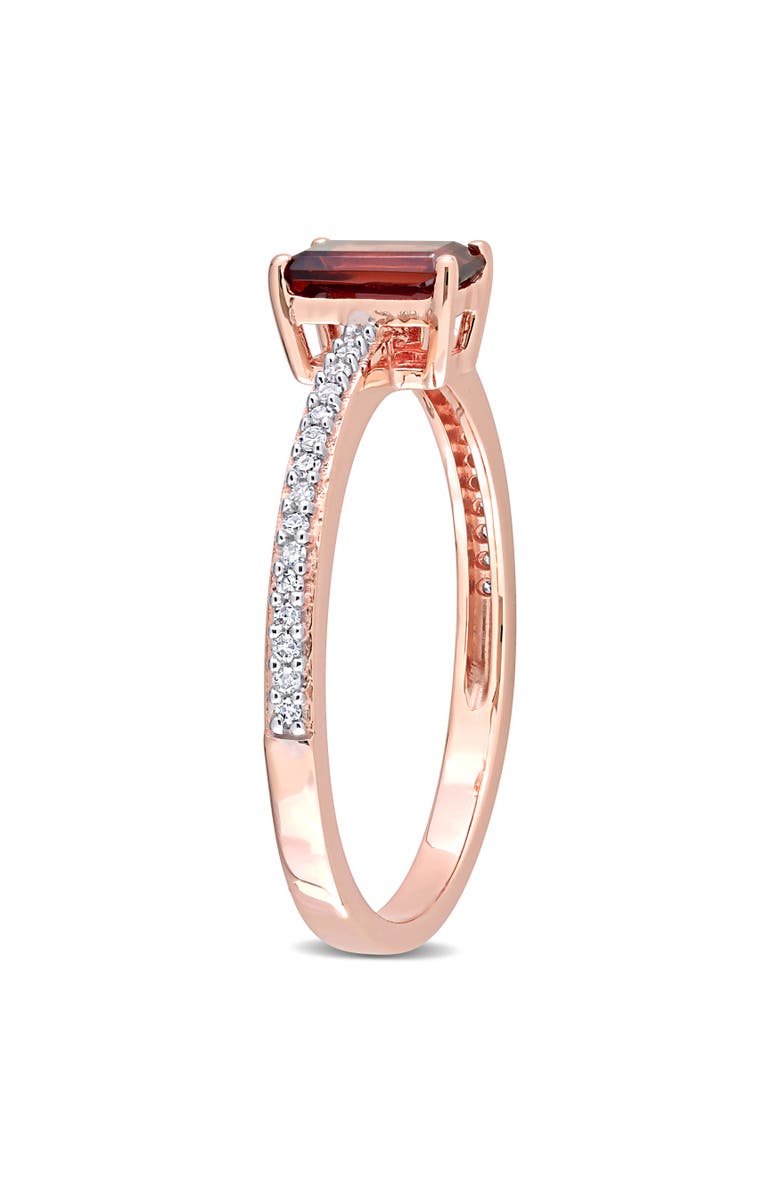 Julianna B. Gemstone & Diamond Promise Ring 10k, Alternate, color, Garnet